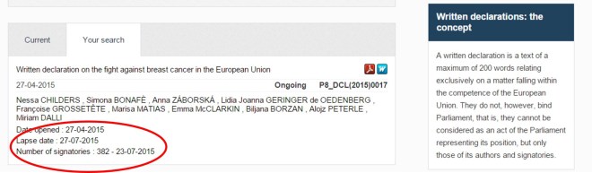 written declaration!